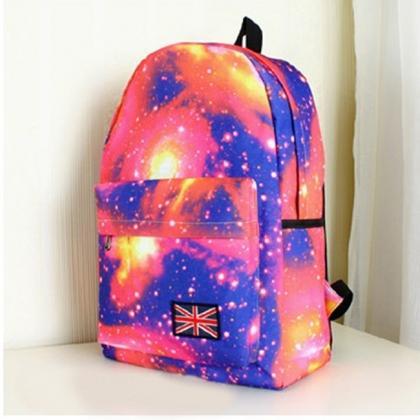 Galaxy Pattern Vintage Style Backpack Padded Big..
