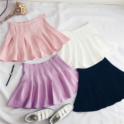 Chic Tennis Skirt Pleated Skirt