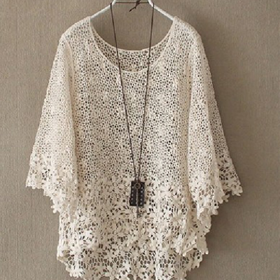 HOLLOW OUT LACE SMOCK AKB