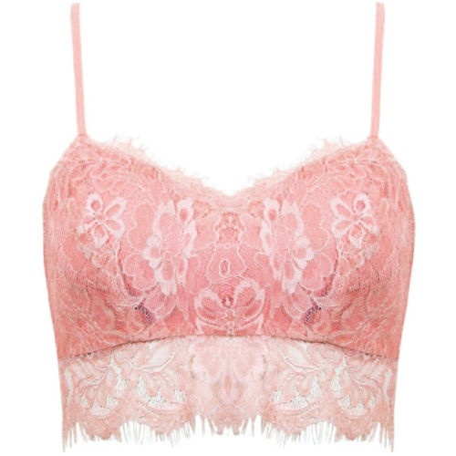 Feminine Floral Lace Bralet In Solid Colors on Luulla