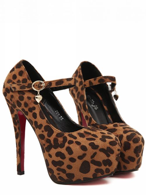 Leopard Print High Heels Fashion Shoes