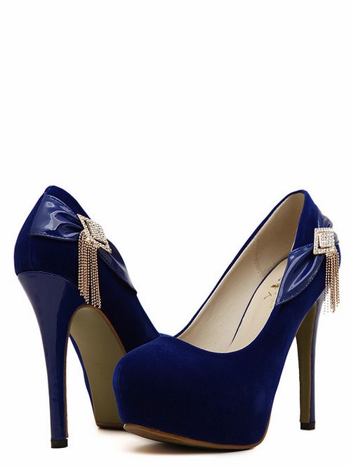 royal blue diamante shoes